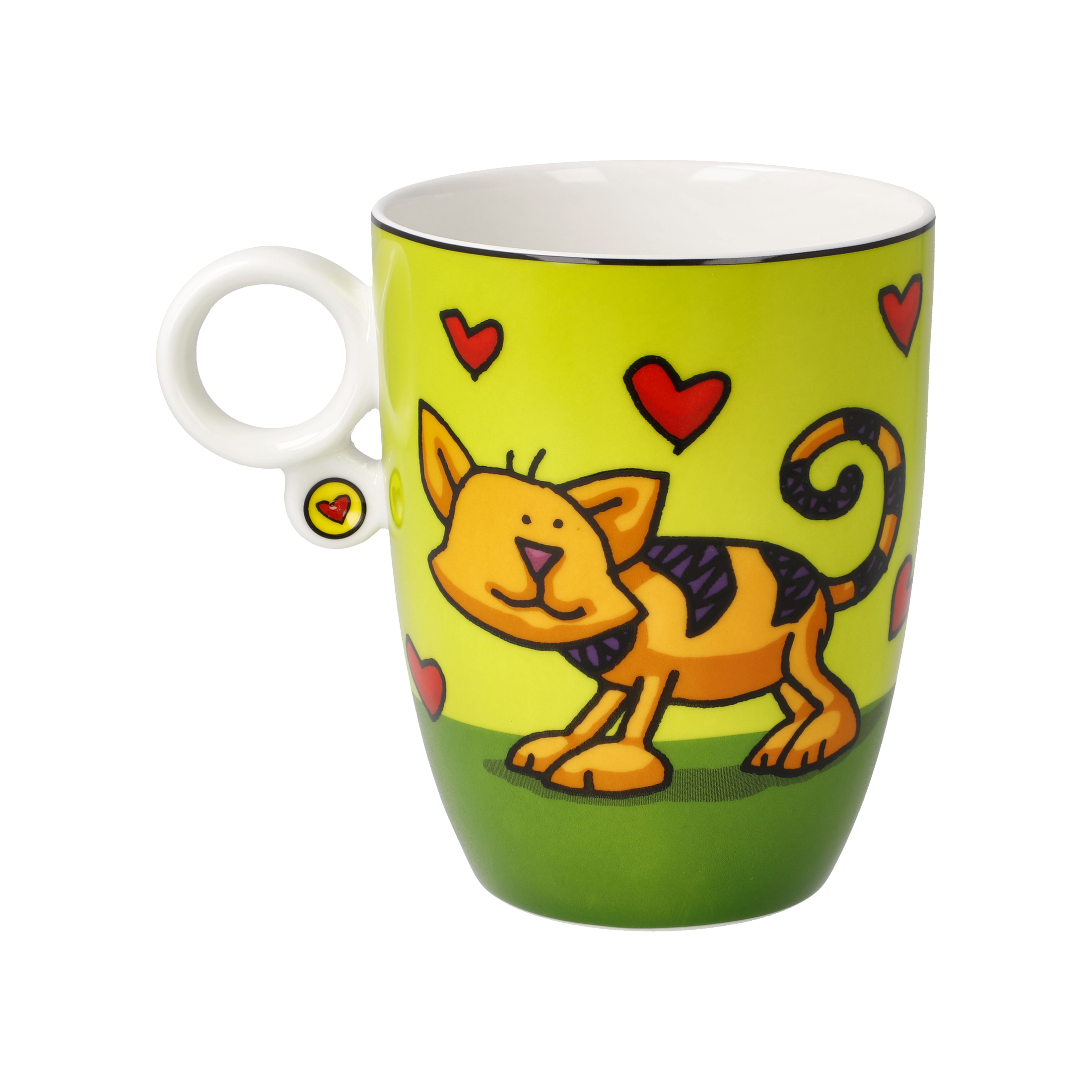 Kaffeetasse Künstlertasse Ed Heck - Love Cat, Pop Art