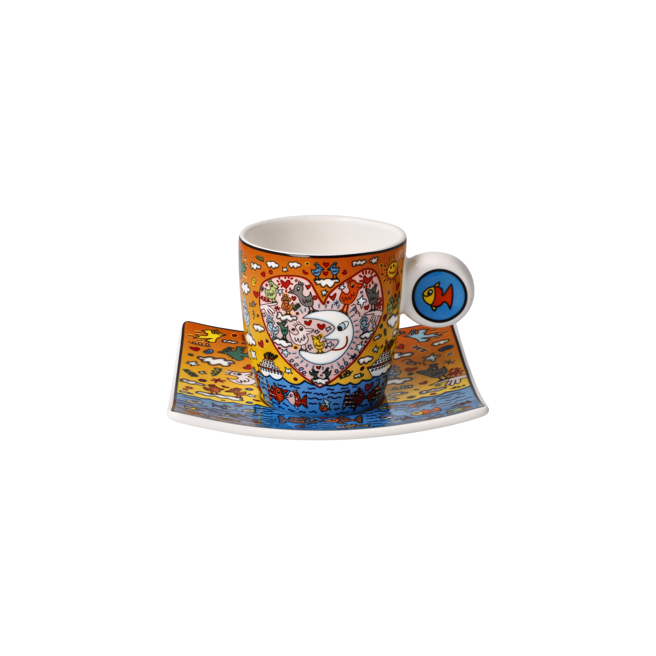 JAMES RIZZI KÜNSTLERTASSE Espressotasse The Romance of the Sea - POP ART 