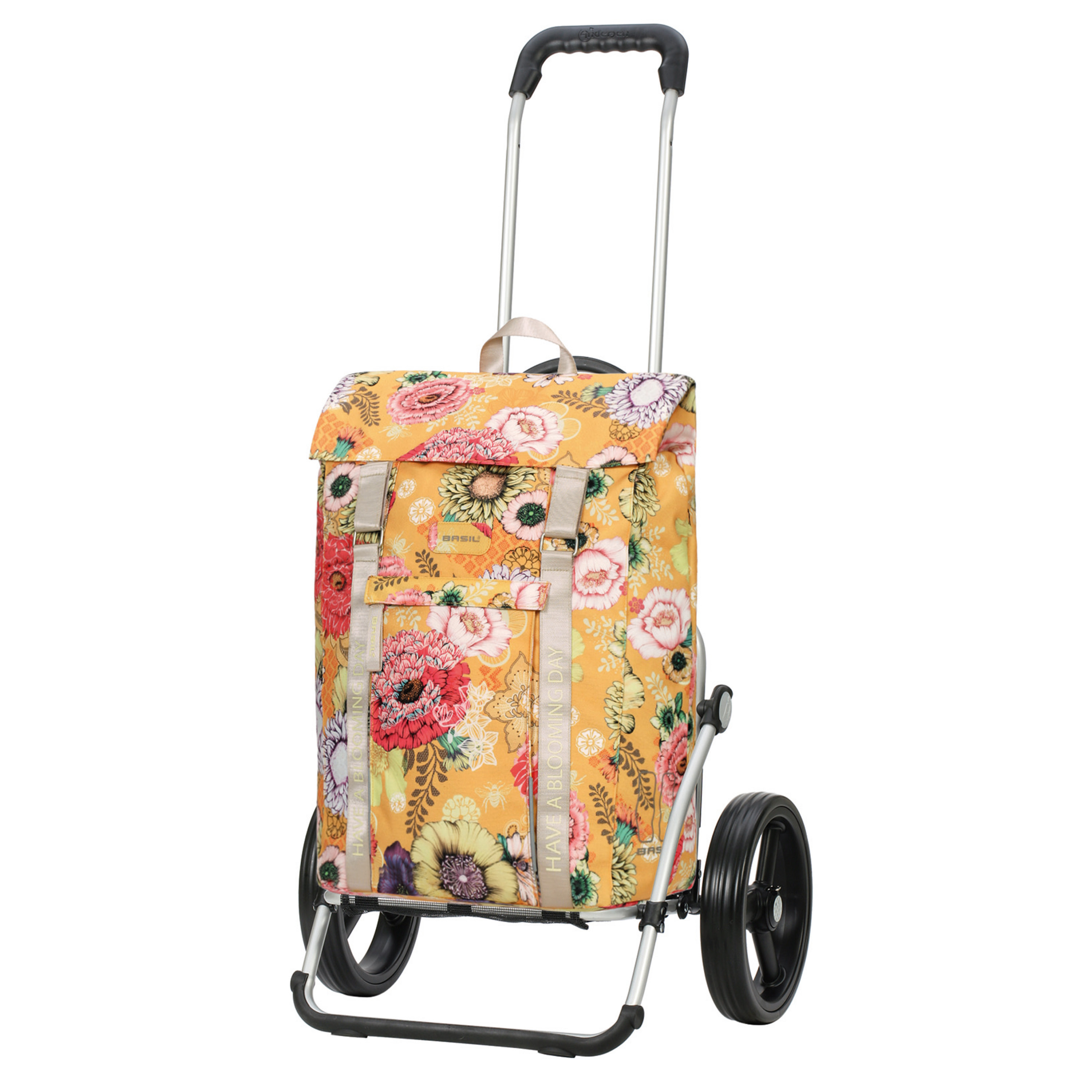 Andersen Royal Shopper mit Tasche Basil Bloom in Gelb oder Blau, 3 Speichenrad  